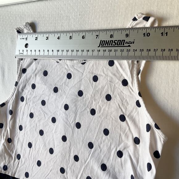 Old Navy Girls Dress L (10-12) Blue Polka Dot A-Line Sleeveless Knee Length - Picture 5 of 8